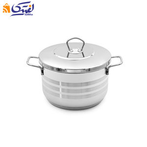 قابلمه استیل کارکموس سایز 22 مدل A-1916 PRO درب استیل