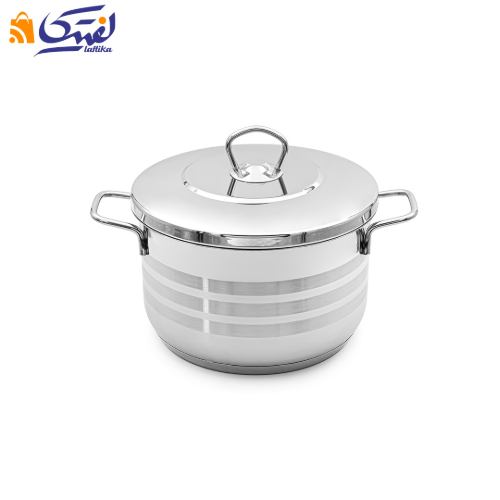 قابلمه استیل کارکموس سایز 22 مدل A-1916 PRO درب استیل
