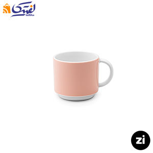 فنجان قهوه خوری چینی زرین Zi فرم اس 6 پاستل گلبهی