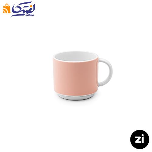 فنجان قهوه خوری چینی زرین Zi فرم اس 6 پاستل گلبهی