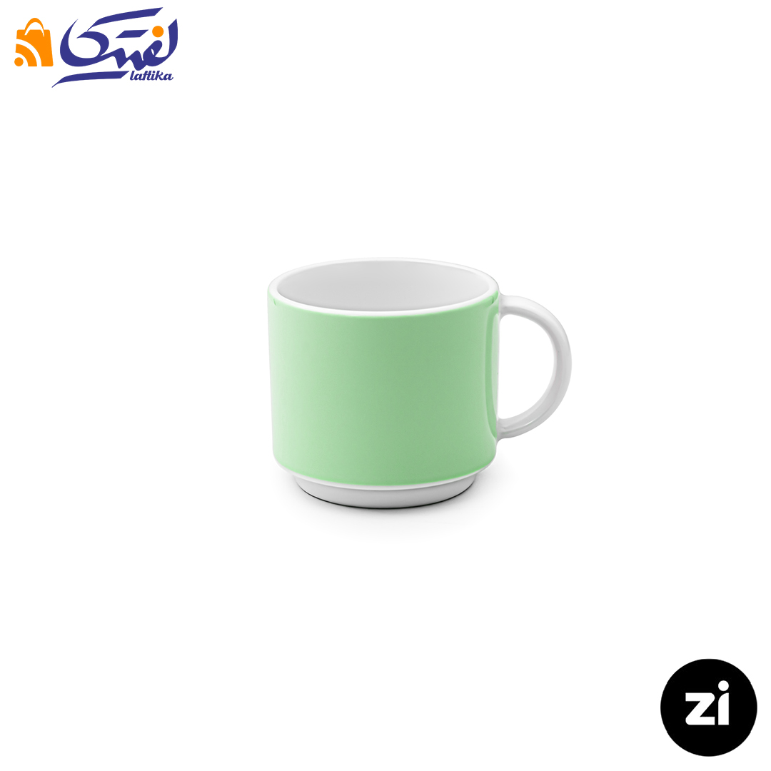 فنجان قهوه خوری چینی زرین Zi فرم اس پاستل سبز