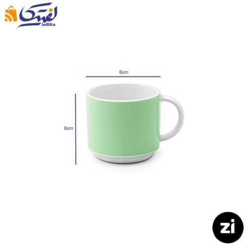خرید فنجان قهوه خوری چینی زرین Zi فرم اس پاستل سبز