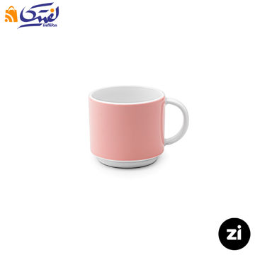 فنجان قهوه خوری چینی زرین Zi فرم اس پاستل صورتی سایز 6