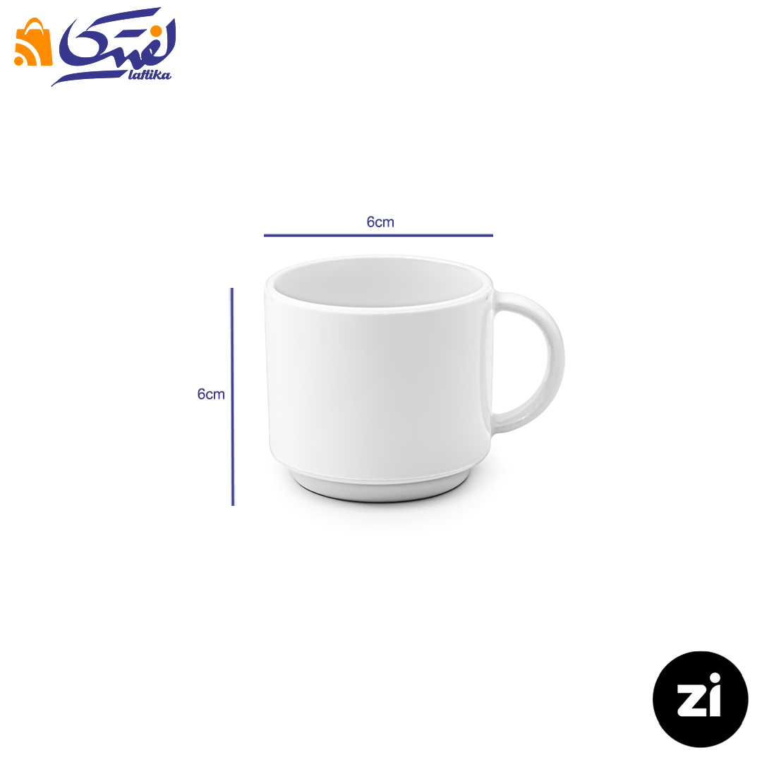 خرید فنجان قهوه خوری چینی زرین Zi فرم اس 6 سفید