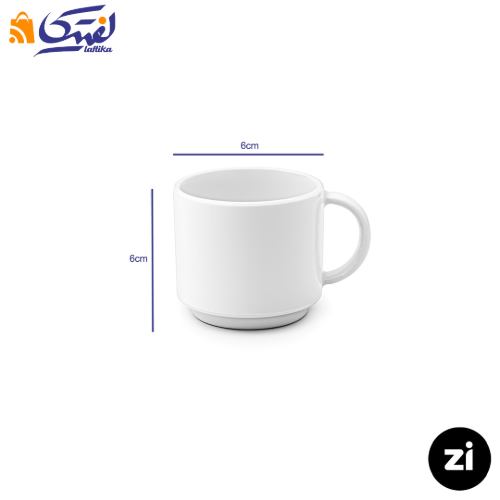 خرید فنجان قهوه خوری چینی زرین Zi فرم اس 6 سفید