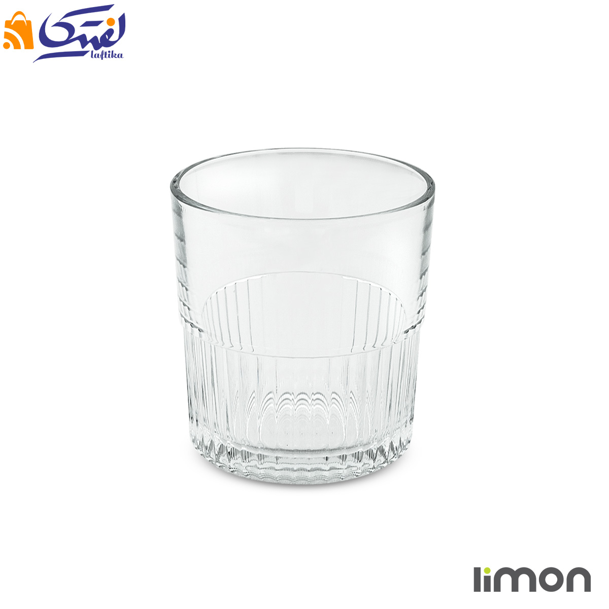 نیم لیوان شیشه ای  لیمون شیاردار 315 سی سی 6 عددی 2445