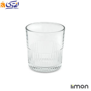نیم لیوان شیشه ای  لیمون شیاردار 315 سی سی 6 عددی 2445