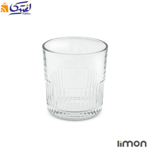 نیم لیوان شیشه ای  لیمون شیاردار 315 سی سی 6 عددی 2445