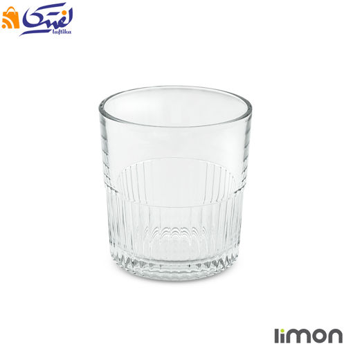 نیم لیوان شیشه ای لیمون شیاردار 6 عددی 2445