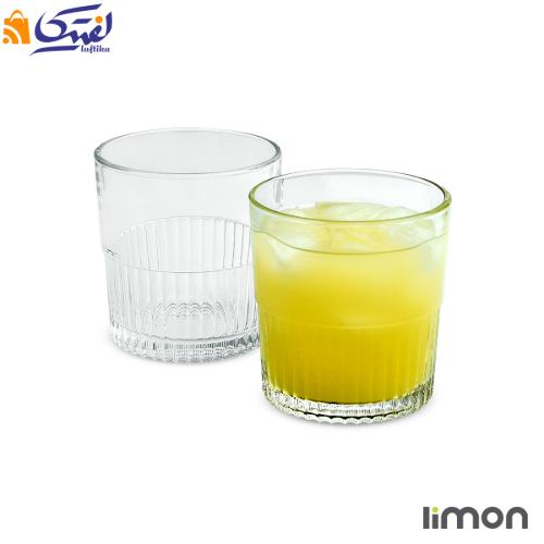 نیم لیوان شیشه ای  لیمون