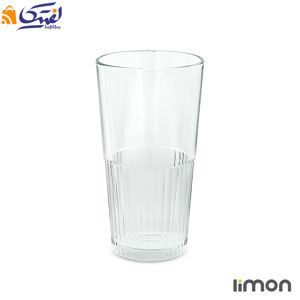 لیوان شیشه ای لیمون شیاردار 500 سی سی 6 عددی 2448