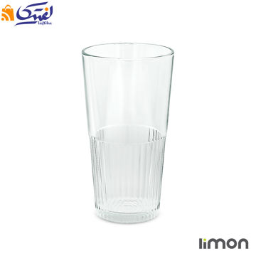 لیوان شیشه ای لیمون شیاردار 500 سی سی 6 عددی 2448