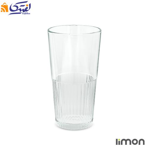 لیوان شیشه ای لیمون شیاردار 500 سی سی 6 عددی 2448