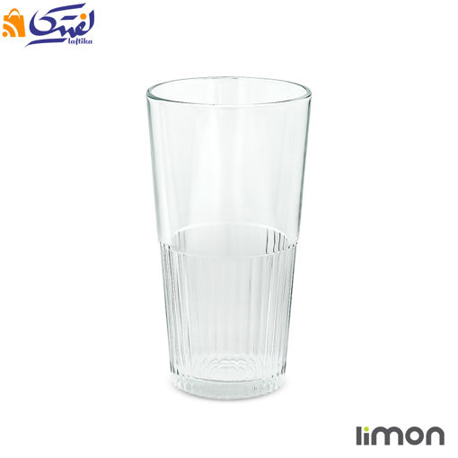 لیوان شیشه ای لیمون شیاردار 6 عددی 2448