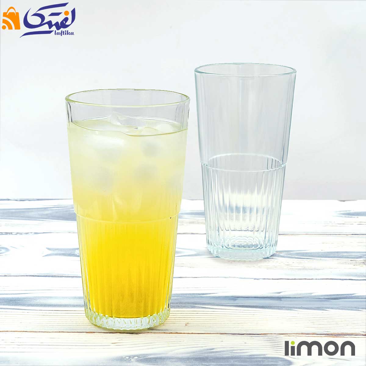 لیوان شیشه ای لیمون