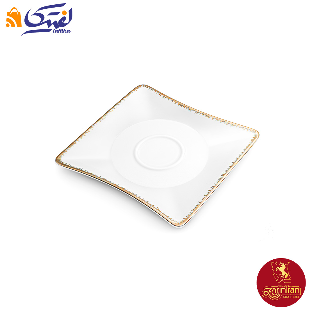 قیمت نعلبکی زیر استکانی چینی زرین وینچی طرح رویال پلاتینی سایز 16