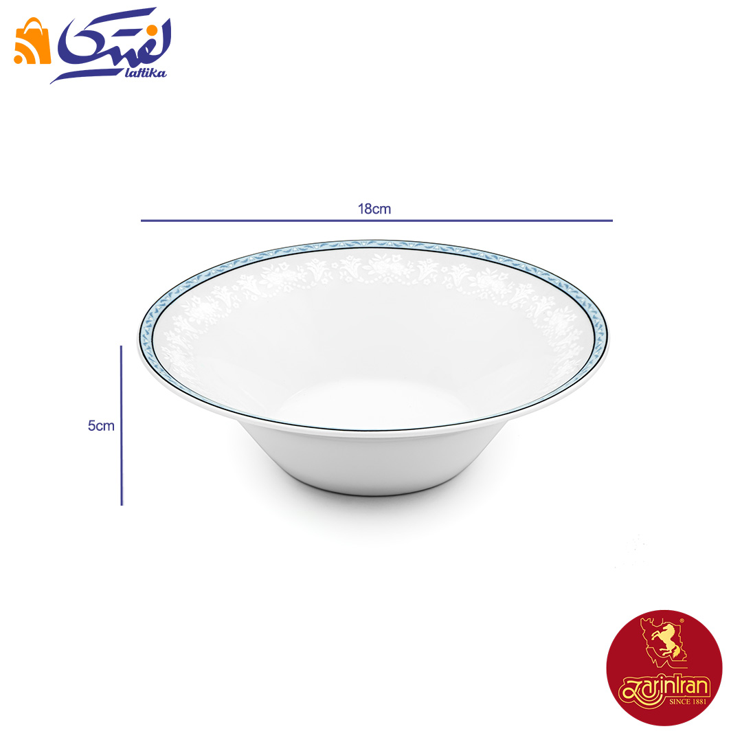خرید پیاله شهرزاد چینی زرین طرح وایت رز سایز 18