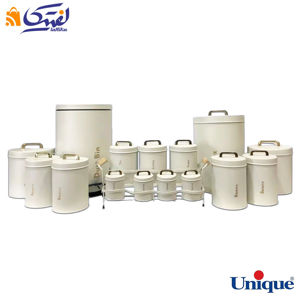 سرویس آشپزخانه 16 پارچه یونیک نباتی (کرم) درب فلزی UN-8077