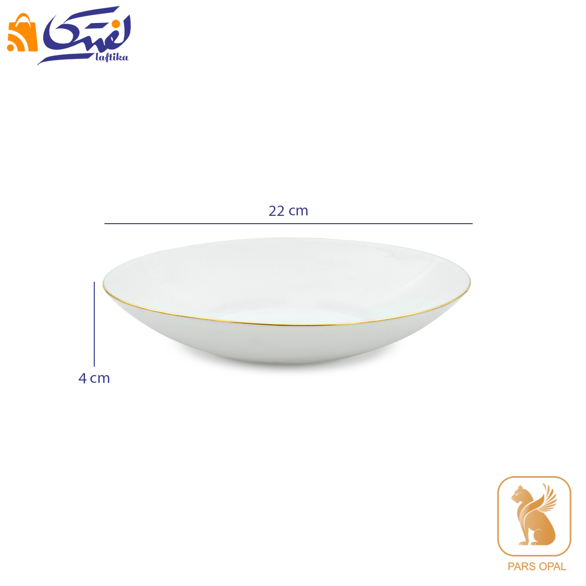 بشقاب گود لب طلا پارس اپال