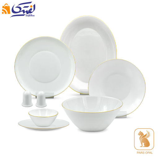 سرویس گرد لب طلا پارس اپال 6 نفره 28 پارچه