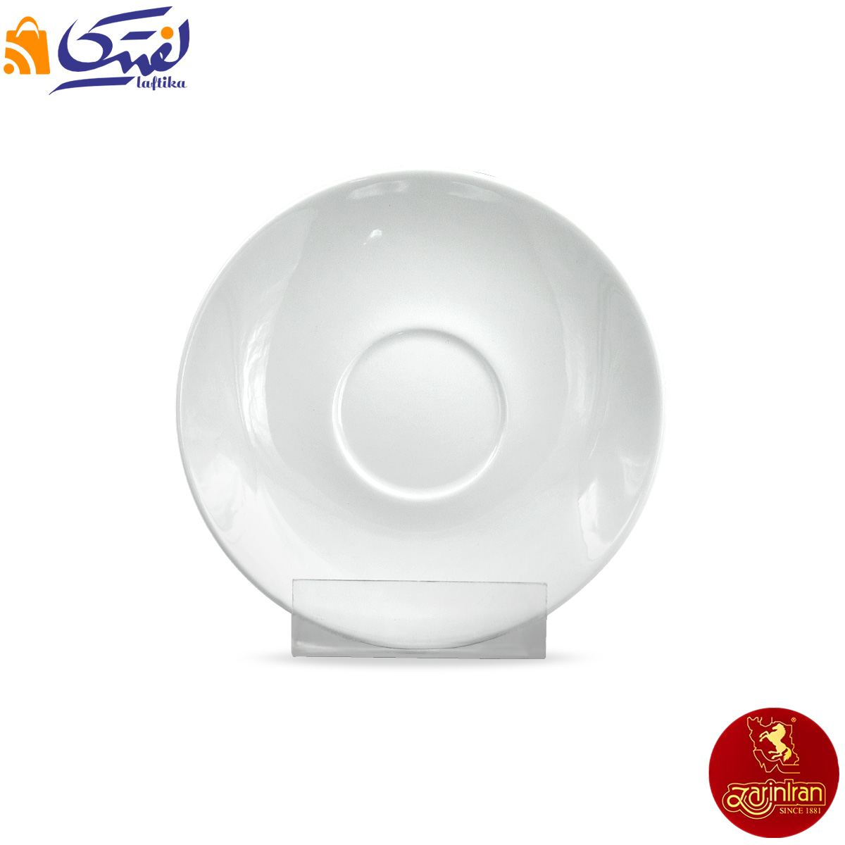 نعلبکی 9 سفید آذر چایخوری چینی زرین