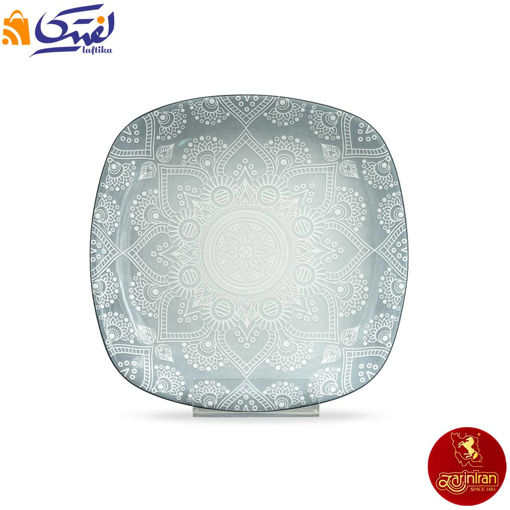 بشقاب پیش دستی کواترو ادلین طوسی چینی زرین سایز 19