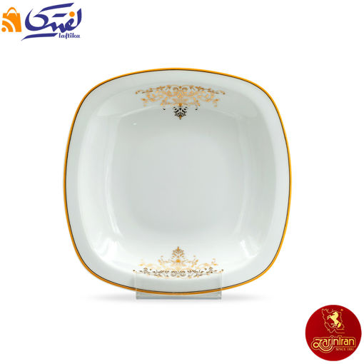 بشقاب گود چینی زرین کواترو مونت کارلو طلایی سایز 20