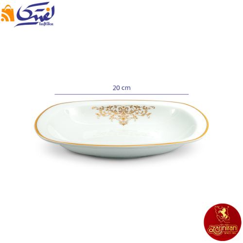 بشقاب گود چینی زرین کواترو مونت کارلو طلایی