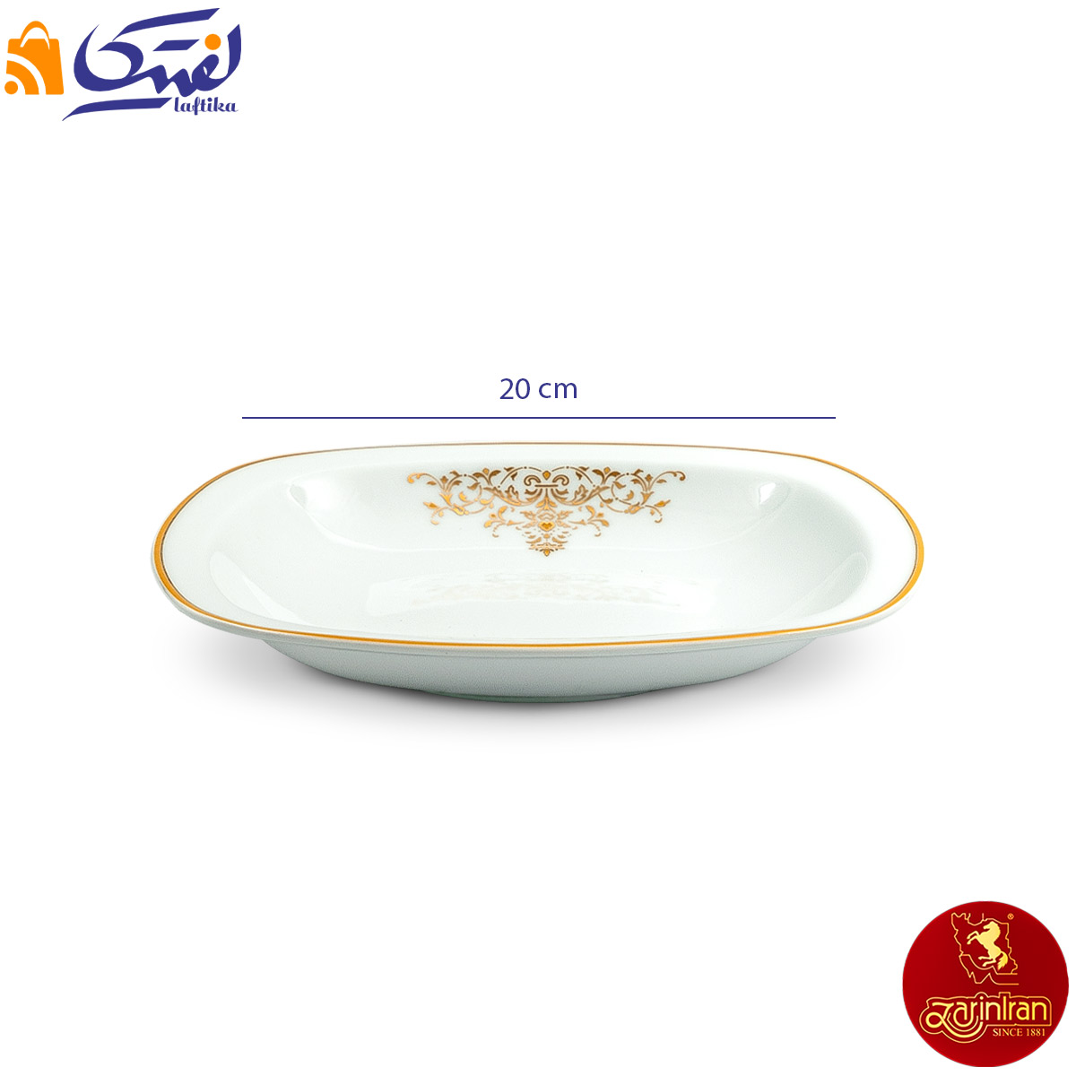 بشقاب گود چینی زرین کواترو مونت کارلو طلایی