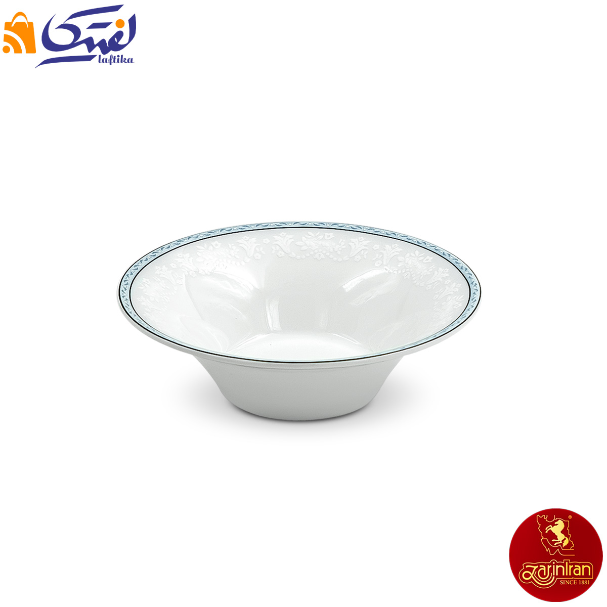 سالاد خوری چینی زرین شهرزاد طرح وایت رز سایز 14 کوچک