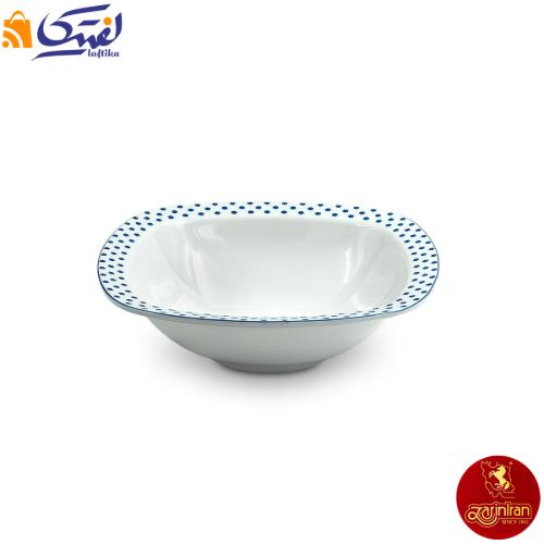 کاسه سالاد خوری چینی زرین کواترو طرح ورنیکا سایز 16