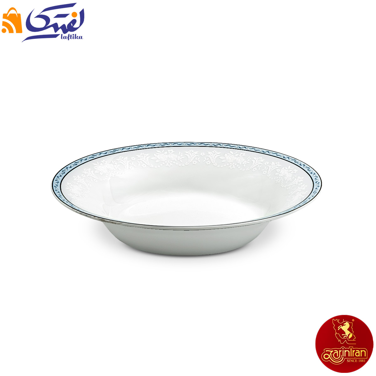 بشقاب گود چینی زرین شهرزاد وایت رز سایز 23