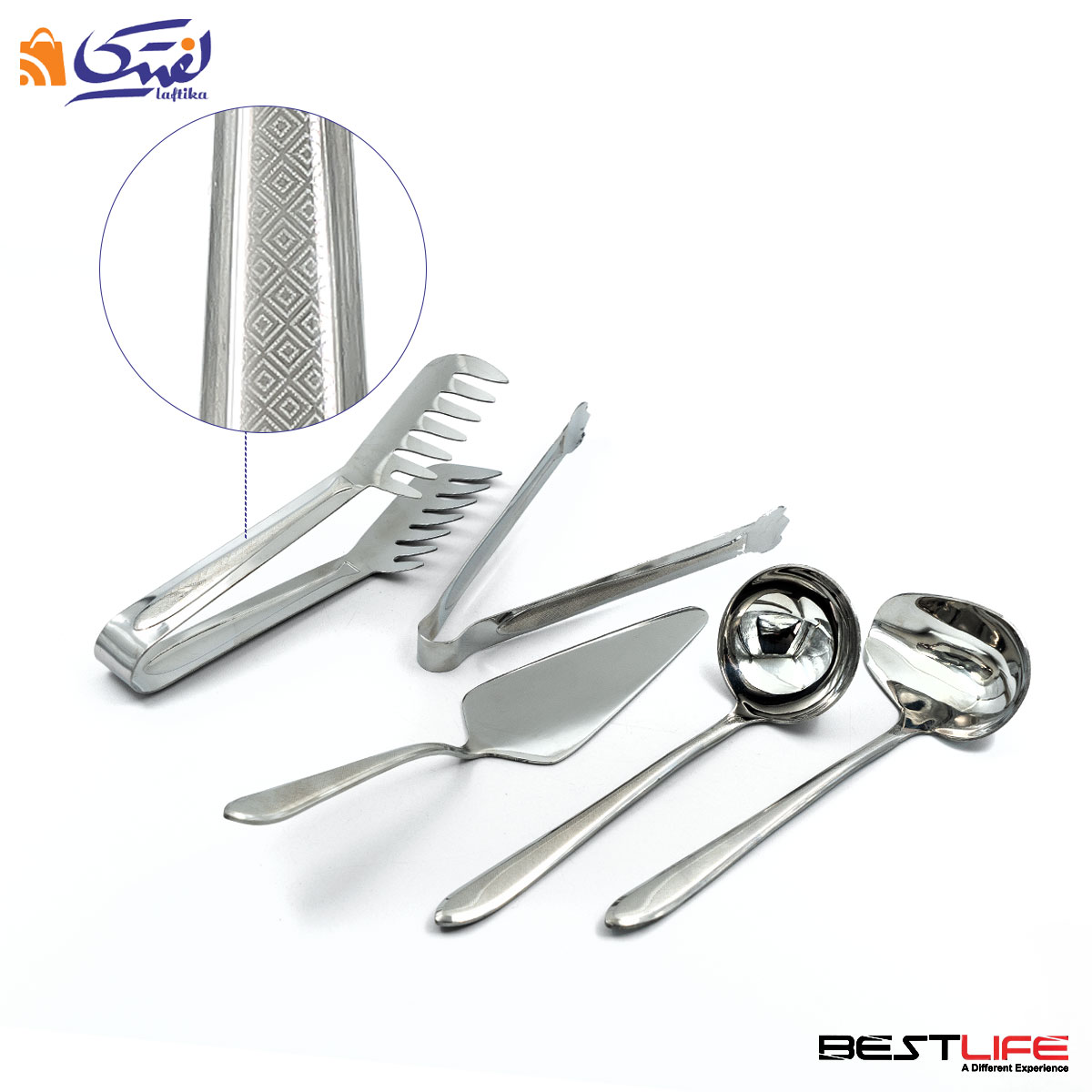 قاشق و چنگال 143 پارچه بست لایف مدل 202ML