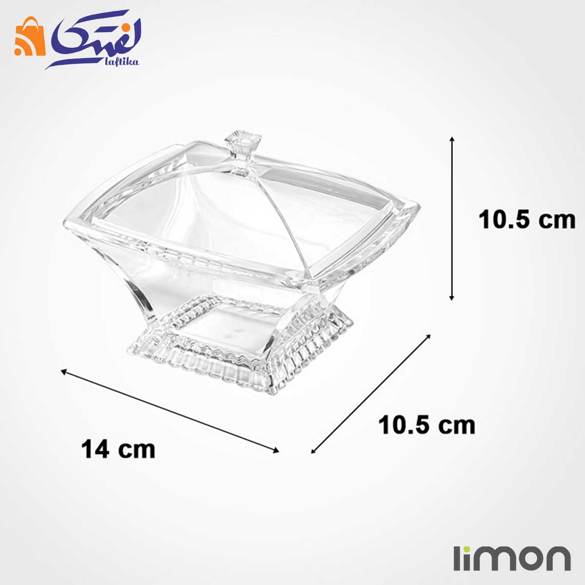 قندان 4 گوش اکرولیک لیمون 2460