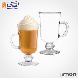 لیوان پایه دار شیشه ای 260 سی سی 6 عددی لیمون 2446