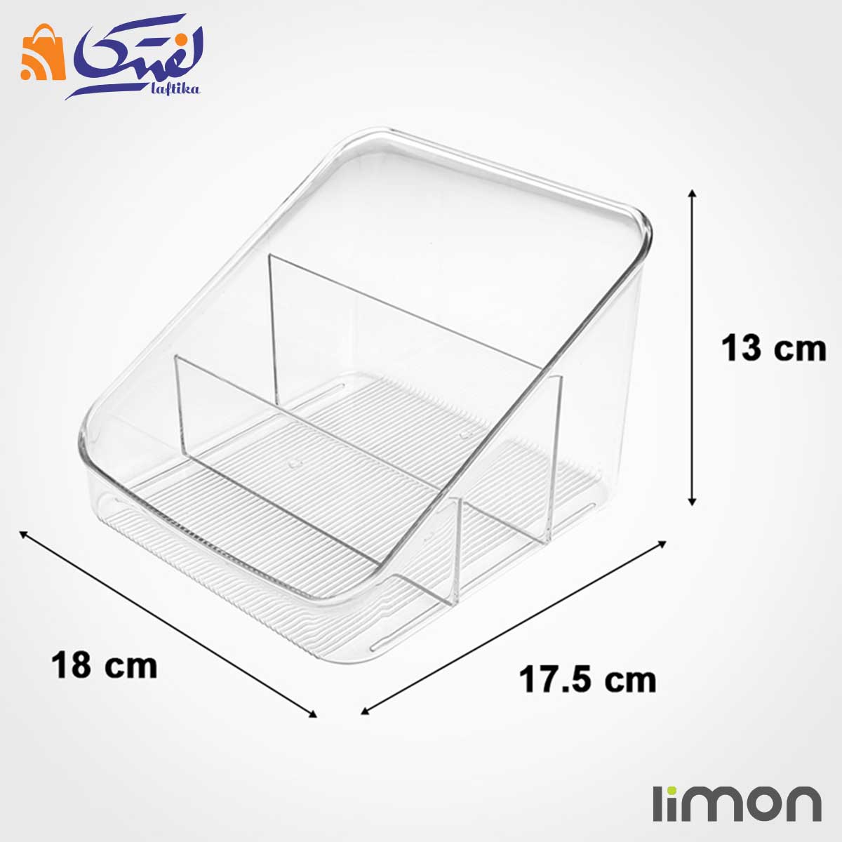 ابعاد نظم دهنده رومیزی اکرولیک 3 خانه لیمون