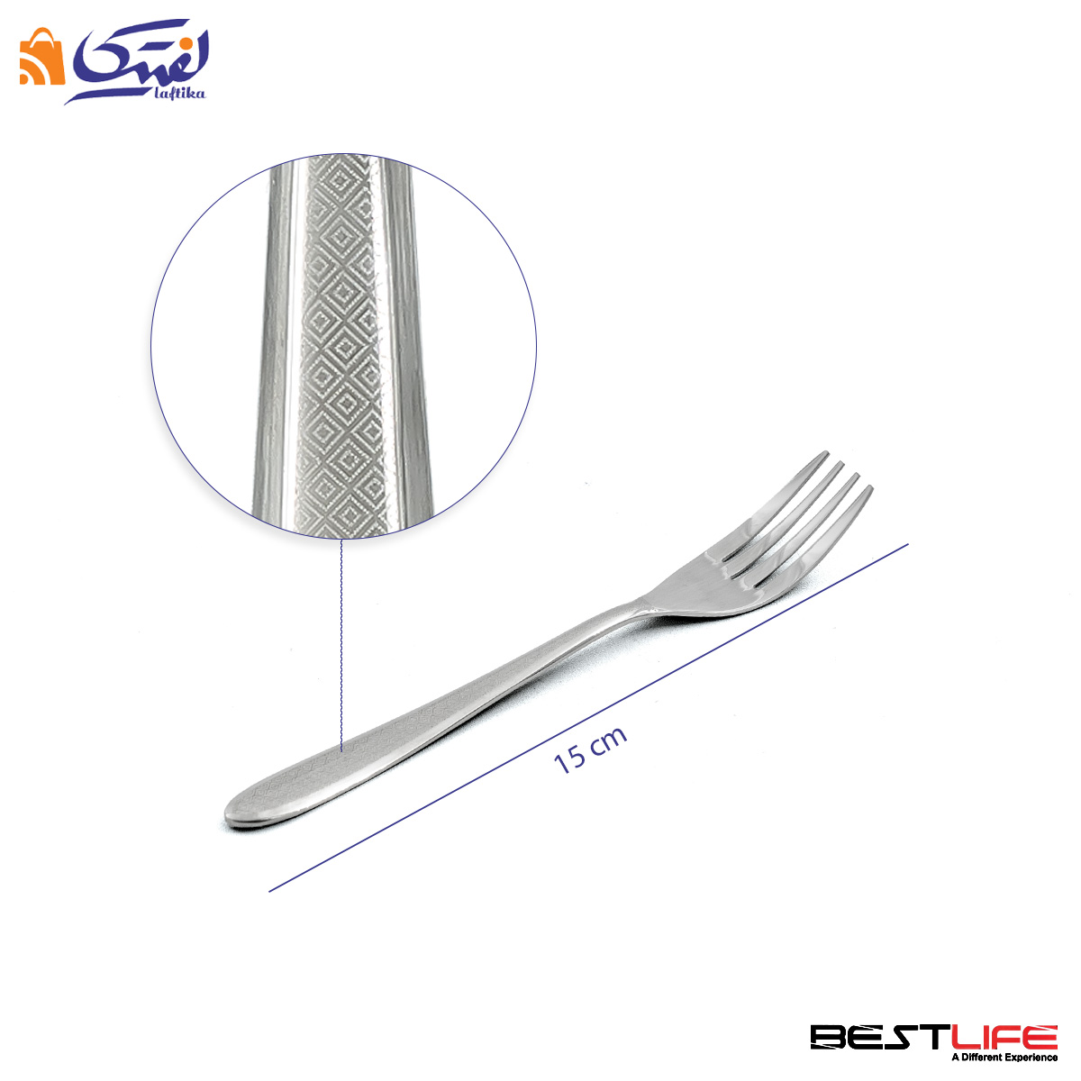 چنگال شیرینی خوری 6 عددی بست لایف