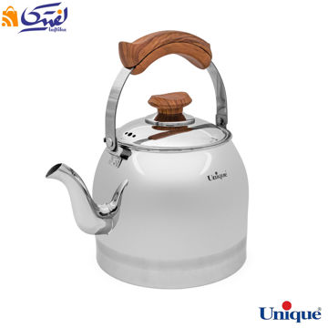 کتری استیل یونیک UN-7296 دسته چوبی 4 لیتر