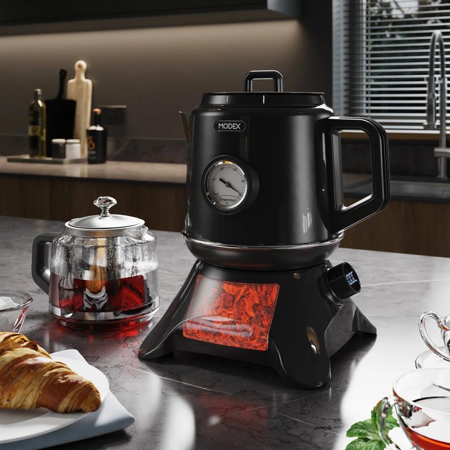 رنگبندی چای ساز برقی با پایه شعله دار TCS8010 مودکس