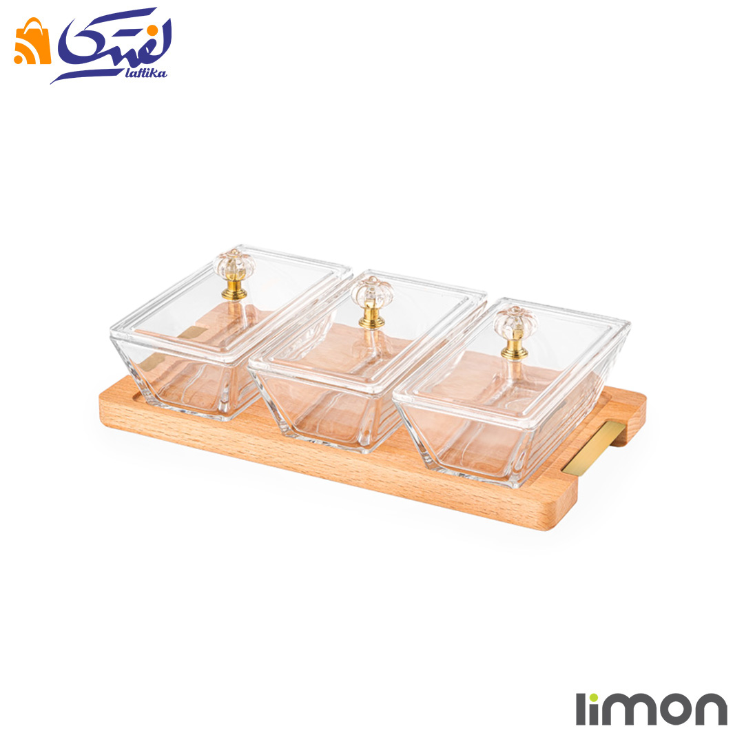 اردور خوری مستطیل دربدار 3 خانه پایه چوبی لیمون 2248