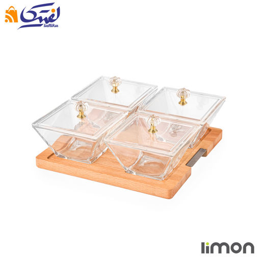 اردور خوری مربع دربدار 4 خانه پایه چوبی 2243