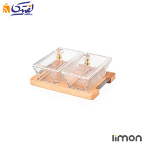 اردور خوری مستطیل دربدار لیمون 2 خانه پایه چوبی 2247