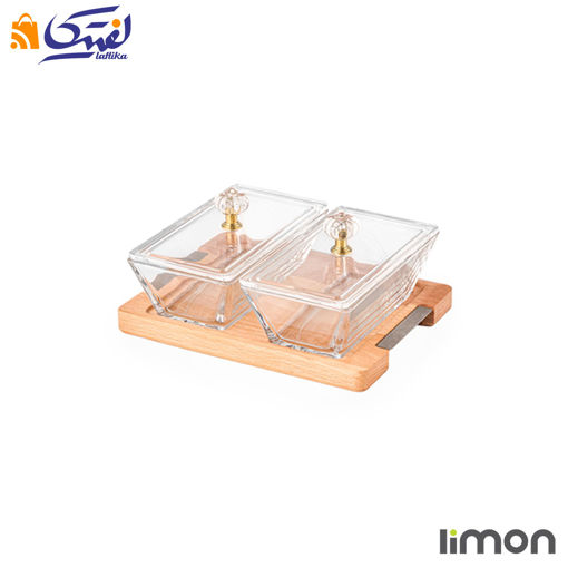 اردور خوری مستطیل دربدار لیمون 2 خانه پایه چوبی 2247