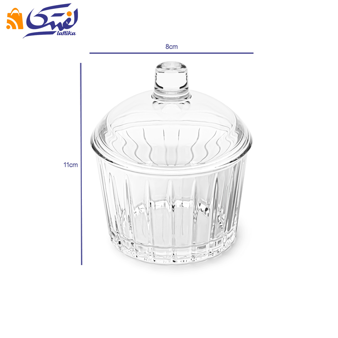 قیمت قندان شیشه ای الیسا آراد کد 1853H-4