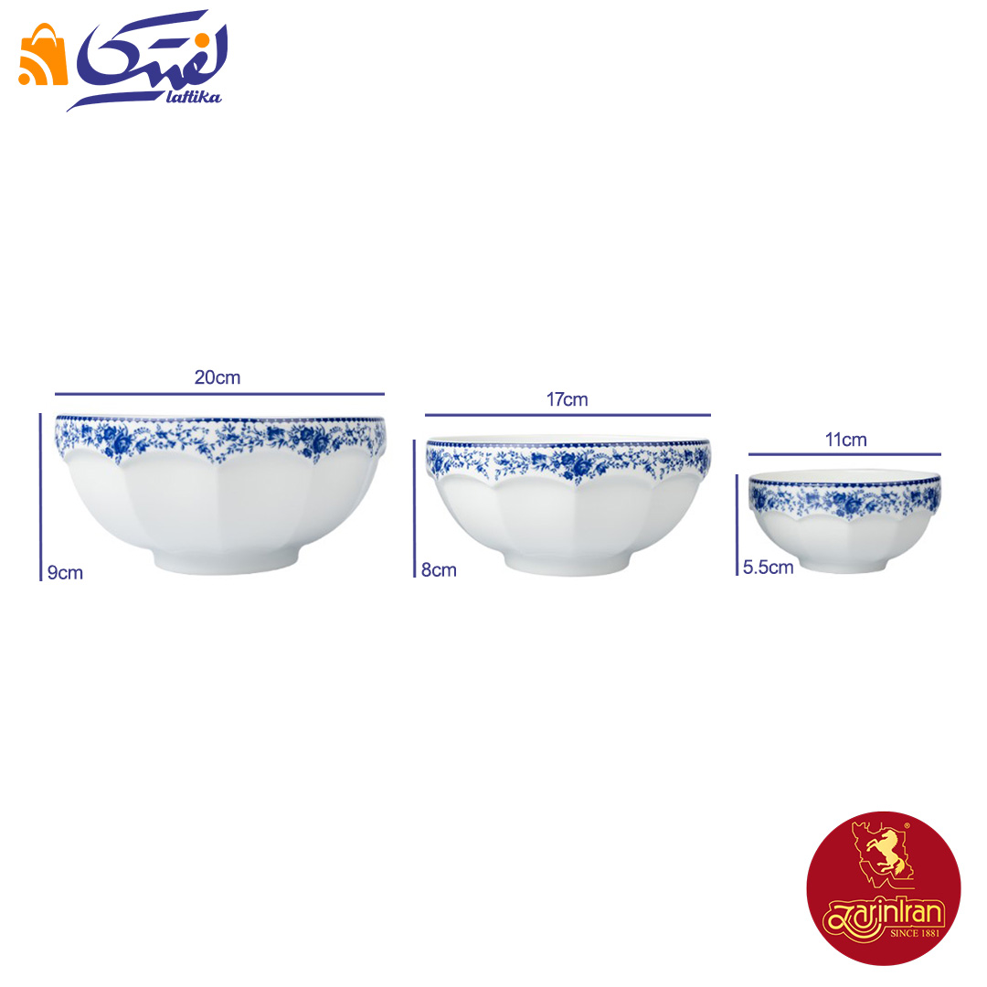 قیمت سرویس پیاله فلورنتیا چینی زرین نئوکلاسیک 13 پارچه