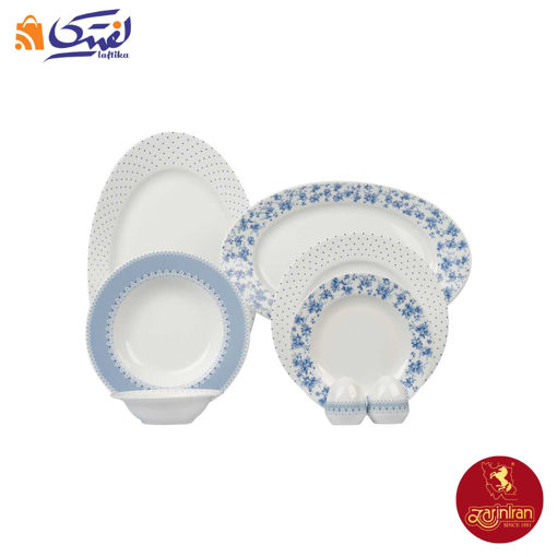 سرویس غذاخوری نیلوانا چینی زرین ایتالیا اف 6 نفره 28 پارچه