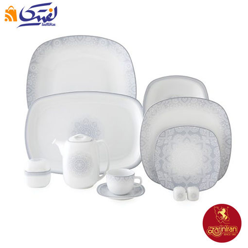 سرویس ادلین طوسی 12 نفره چینی زرین کواترو 98 پارچه