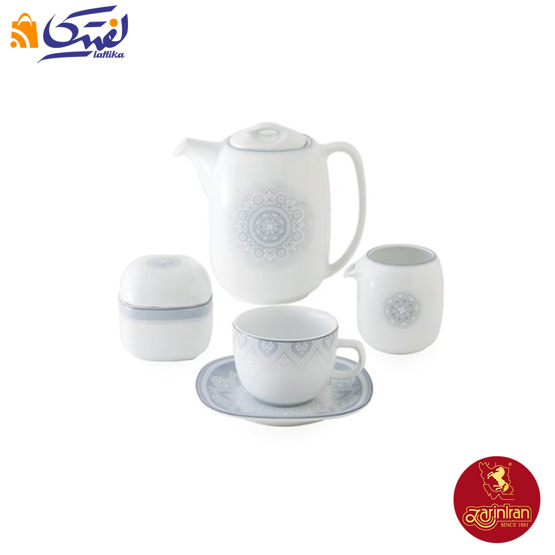 خرید سرویس ادلین طوسی 12 نفره چینی زرین کواترو 98 پارچه