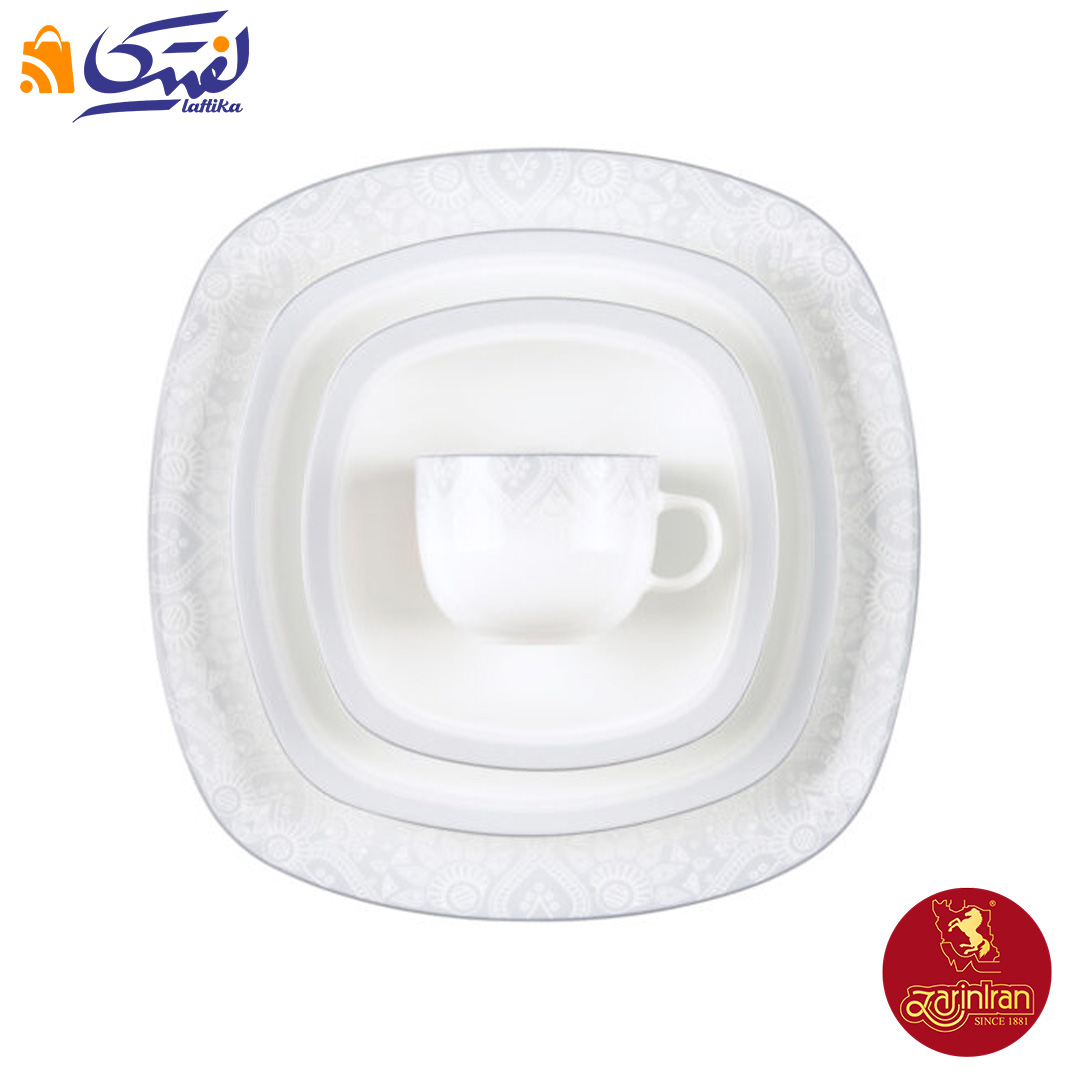 مشخصات سرویس ادلین طوسی 12 نفره چینی زرین کواترو 98 پارچه