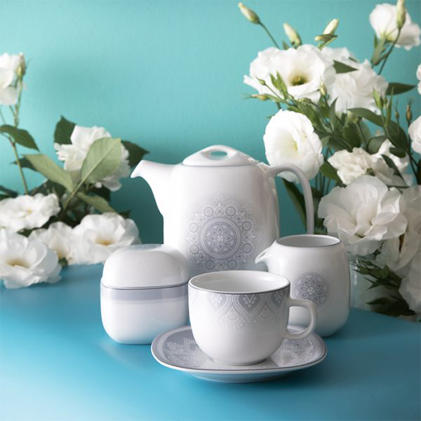 اقلام سرویس ادلین طوسی 12 نفره چینی زرین کواترو 98 پارچه